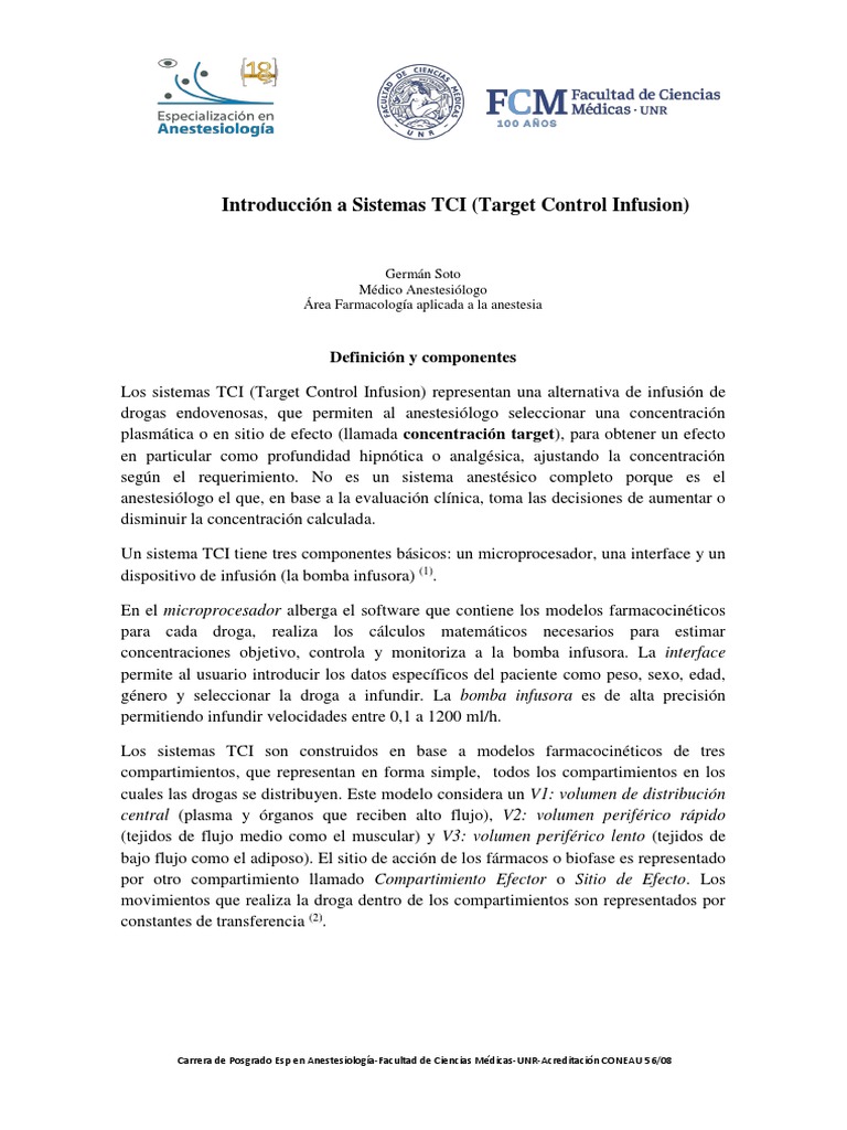 Introducción A Sistemas TCI Dr. Soto | PDF | Ciencias farmacéuticas ...