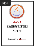 Java Handwritten Notes