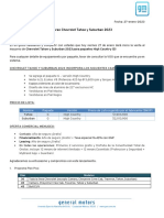 Boletín Inicio de Ventas Chevrolet Tahoe y Suburban Paquete High Country 2023