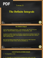 Lesson 11 Definite Integrals