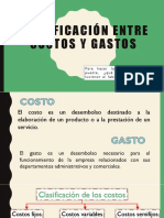 Clase 2 - Clasificación Entre Costos y Gastos