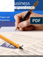 Business Correspondence Nature and Importance Prelim Lesson 1