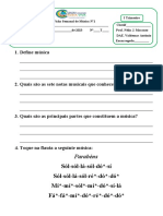 Música 4a Classe - Ficha Semanal No1
