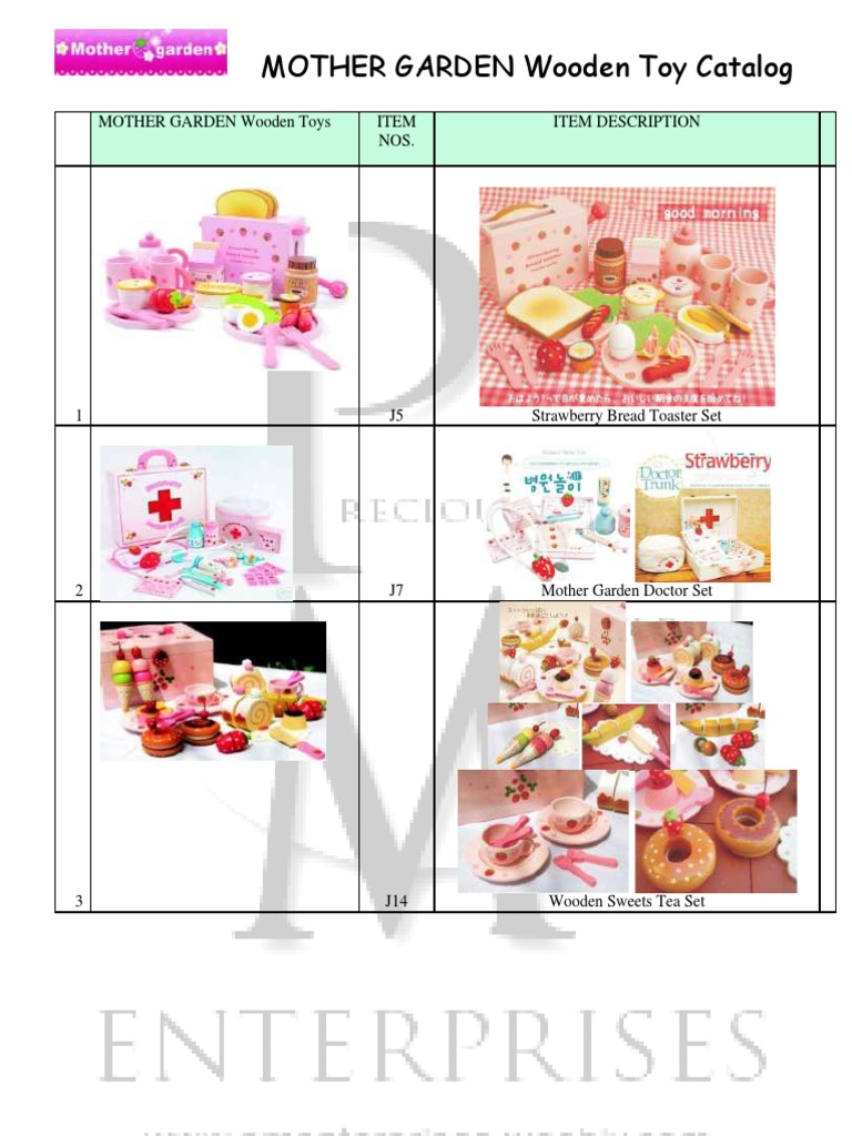 Mother Garden Wooden Toy Catalog PDF