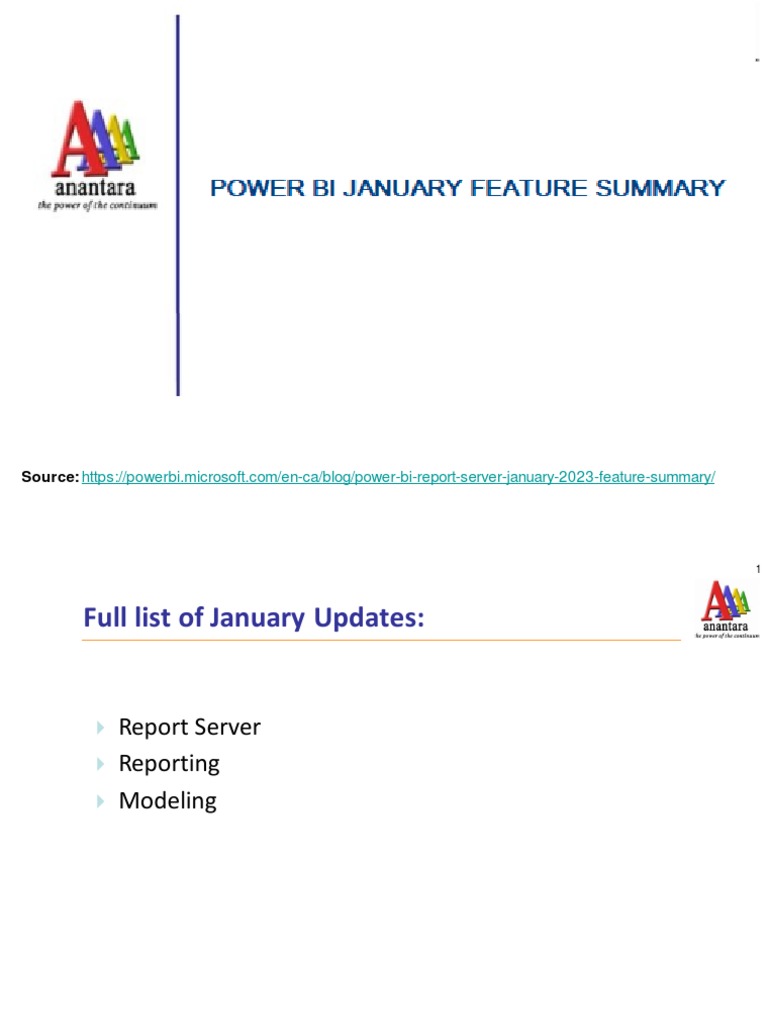 Power BI Report Server January 2023 Updates | PDF | Computing | Software