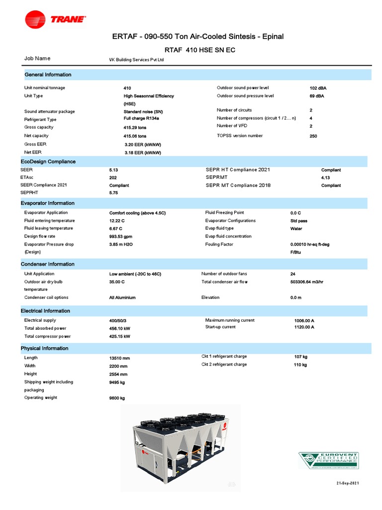 AC Air-Cooled Series R (TM) RTAF Product Report | PDF | Continuum ...