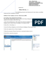 Practical - 1: Software Used: Analysis services-SQL Server-2008