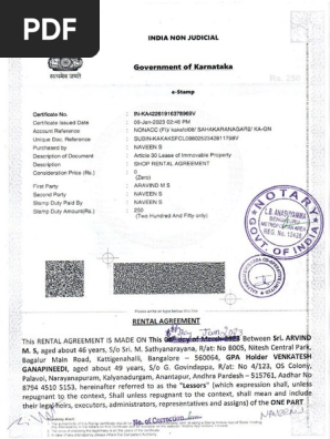 Rental agreement