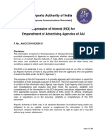 EOI For Empanelment of Advertising Agencies of AAI