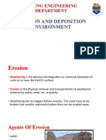 Mining Engineering Department Erosion and Deposition Environment