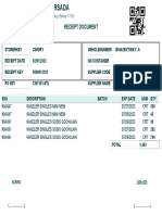 MPT Logistics receipt document for Macro Prima Pangan Utama goods