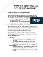 PHƯƠNG PHÁP GHI CHÉP KIỂU LÙI DÒNG THEO TIÊU ĐỀ (OUTLINE)