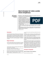 Abord chirurgical de l'artere carotide interne intrapetreuse