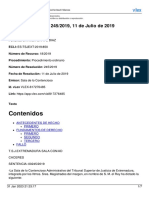 Sentencia Del Tribunal Superior de Justicia de Extremadura (Julio 2019)