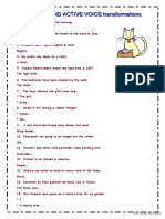 Passive and Active Sentence Transformation