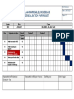 Planning Mensuel Des Délais de Réalisation Par Projet - Juillet - 2021