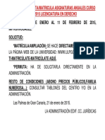 Conv Matricula Permuta Licenciado en Derecho Enero 2015