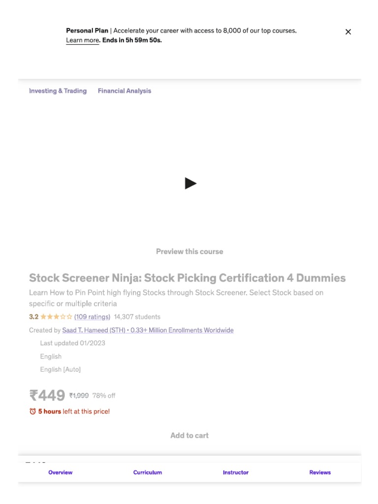 Early To Buy A Stock Screener PDF