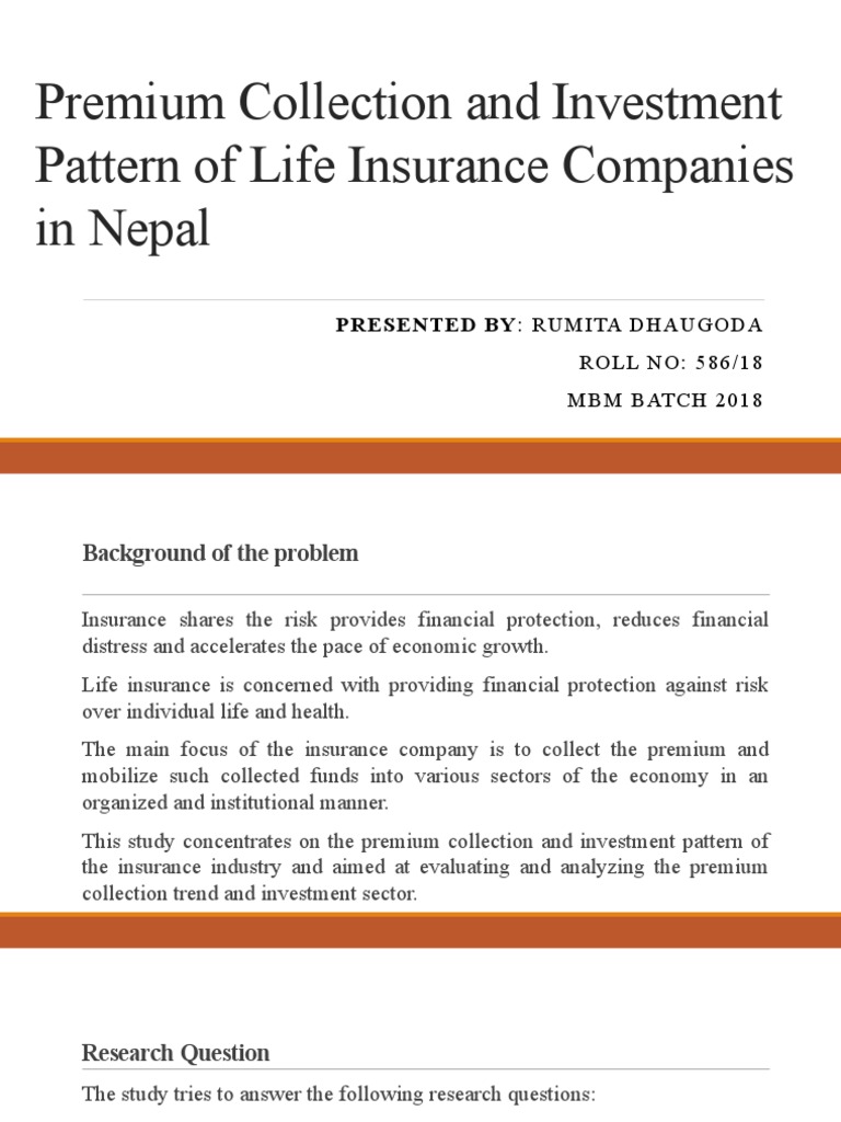 Premium Collection in Nepal's Life Insurance | PDF | Insurance | Life ...