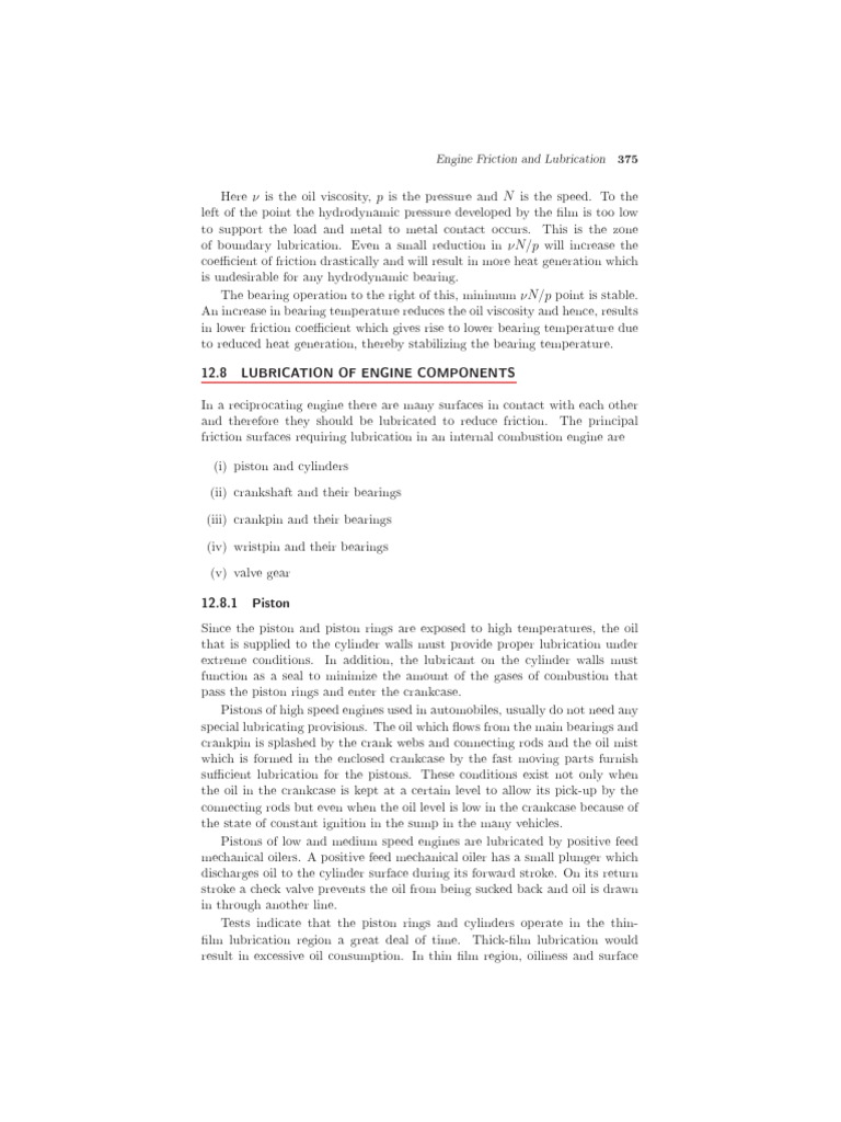 Engine Lubrication | PDF