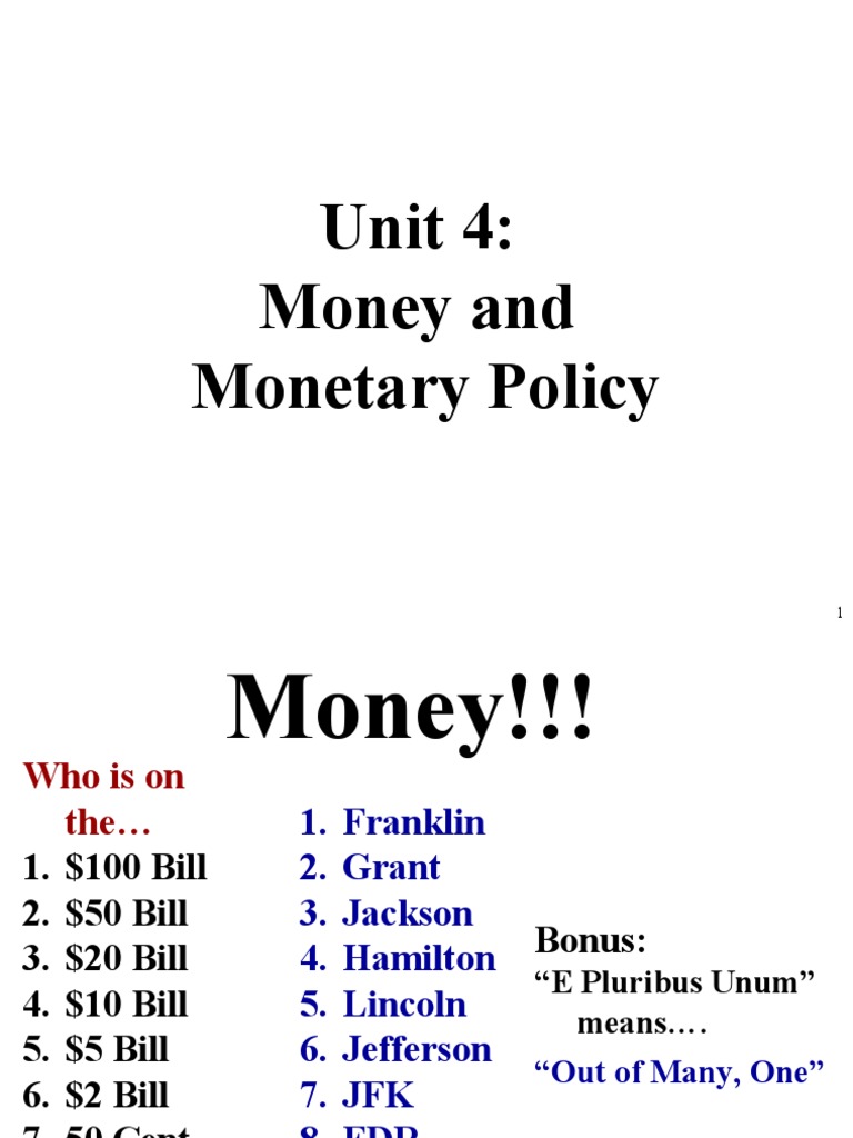 AP Macro 41 Money and Banking PDF Money Money Supply