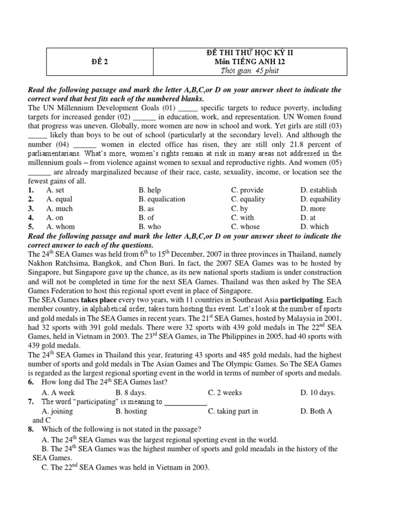 English Exam Practice For Grade 12 Pdf Recycling