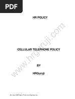 HR Policy - Cellular