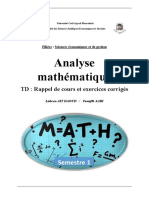 Analyse mathématique S1 