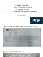 Rekomendasi Pemupukan Susulan