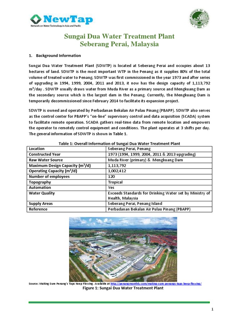 Water Treatment Plant Process PDF Water Scada