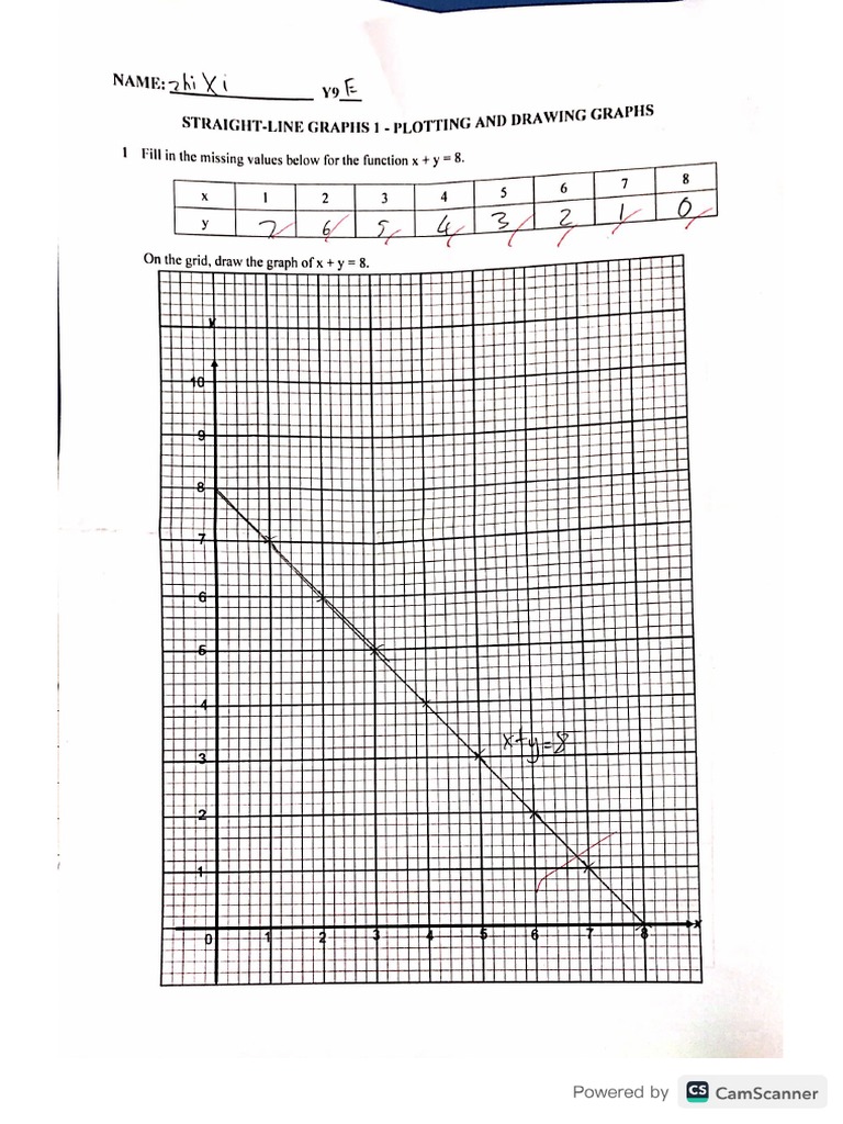 Straight Line Graph 1 | PDF