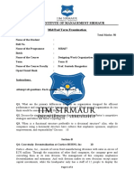 DWO - Question Paper - MBA07 - IIMS