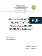 Tarlac State University Project Reduces Plastic Waste