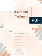Health & Wellness Project Tasks