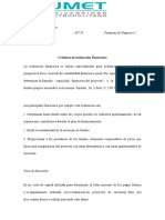 Crtiterios de Evaluación Financiera