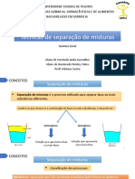 Técnicas de Separação de Misturas