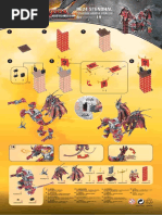 Mega Bloks Fire Ice Dragons 9889 Portal Of Fire | Presque Complet Avec Notice