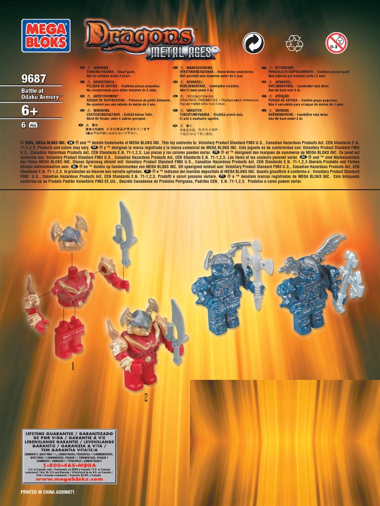 Mega Bloks Dragons Metal Ages : Lot De 2 œufs Et Pièces De Rechange