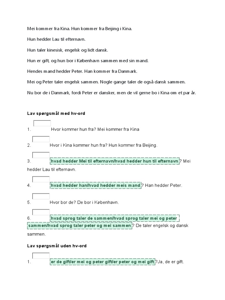 Danish Module 1 | PDF