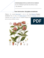 Info Syzygium Aromaticum