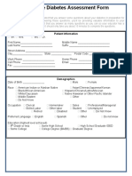Chronicle Diabetes Assessment Form