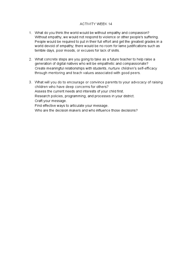 Activity Week 14 | PDF | Career & Growth | Social Science