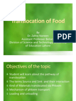 Lecture-1 Translocation of Food