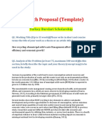 Research Proposal For Turkey Burslari Scholarship Template in PDF