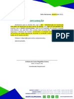 Declaração Elaboração de Documentos - 2022