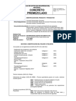 MSDS-Hoja de Datos de Seguridad del Material - Concreto Premezclado