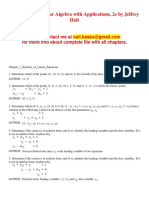 Test Bank For Linear Algebra With Applications, 2e by Jeffrey Holt Test Bank