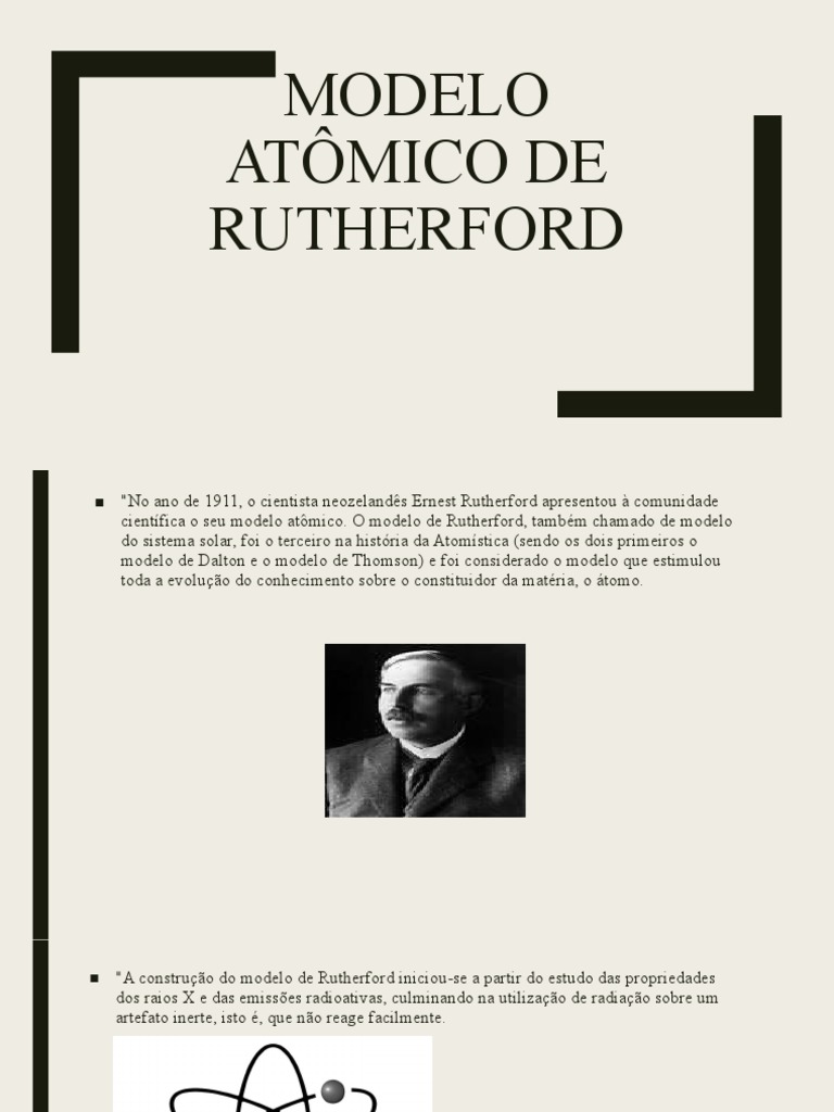 Modelo Atômico de Rutherford | PDF