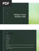 Guidelines for Writing Formal Letters | PDF