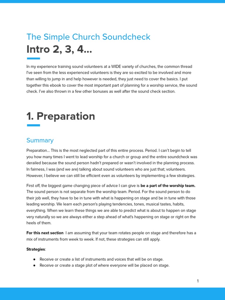 Church Mixer Setup Guide | PDF | Equalization (Audio) | Electricity